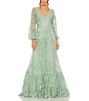 A-Line Embroidered Gown