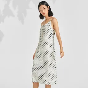 Acetate Polka Dots Slip Dress