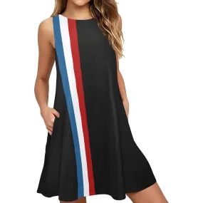 Americana Sleeveless A-Line Pocket Dress