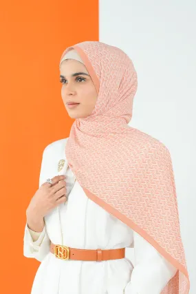 Bimu Pleated Shawl - Coral