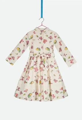 Butterfly Print A-Line Dress