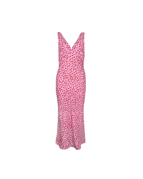 ESME SLIP DRESS PINK SCATTER HEARTS